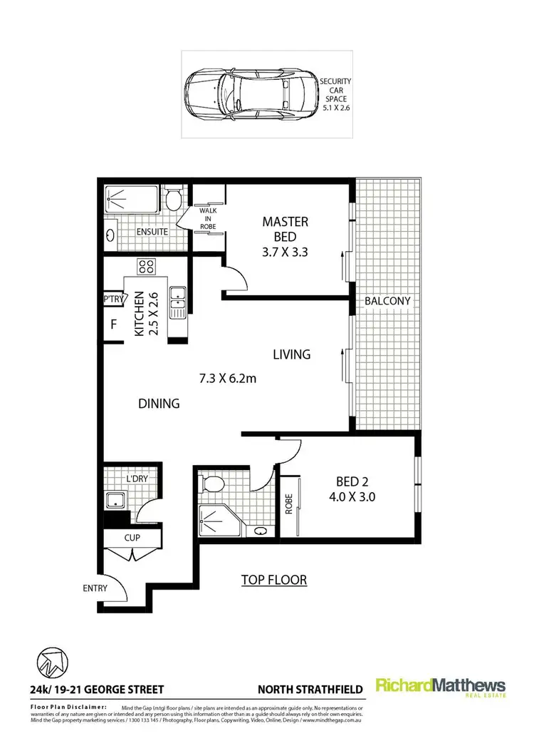 Floorplan of Homely apartment listing, 24K/19-21 George Street, North Strathfield NSW 2137