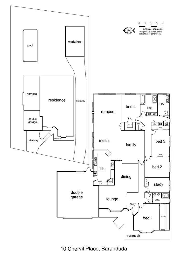 Floorplan of Homely house listing, 10 Chervil Place, Baranduda VIC 3691