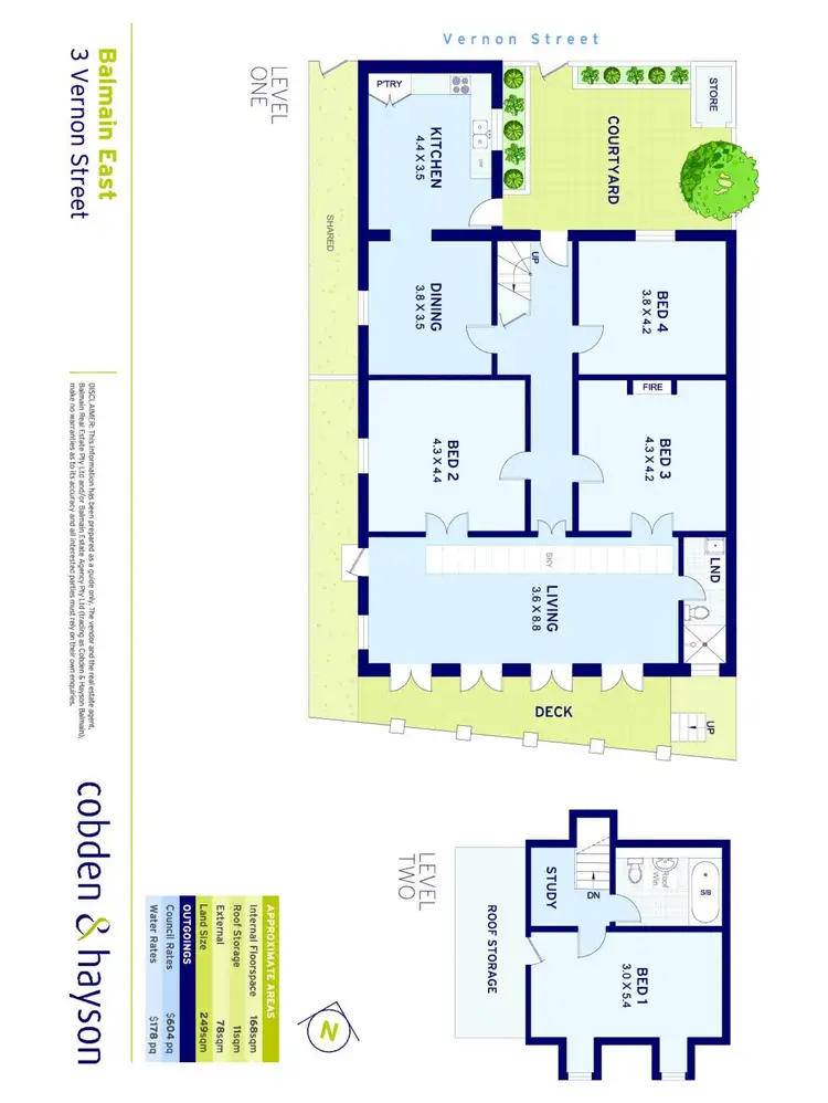 Floorplan of Homely house listing, 3 Vernon Street, Balmain East NSW 2041