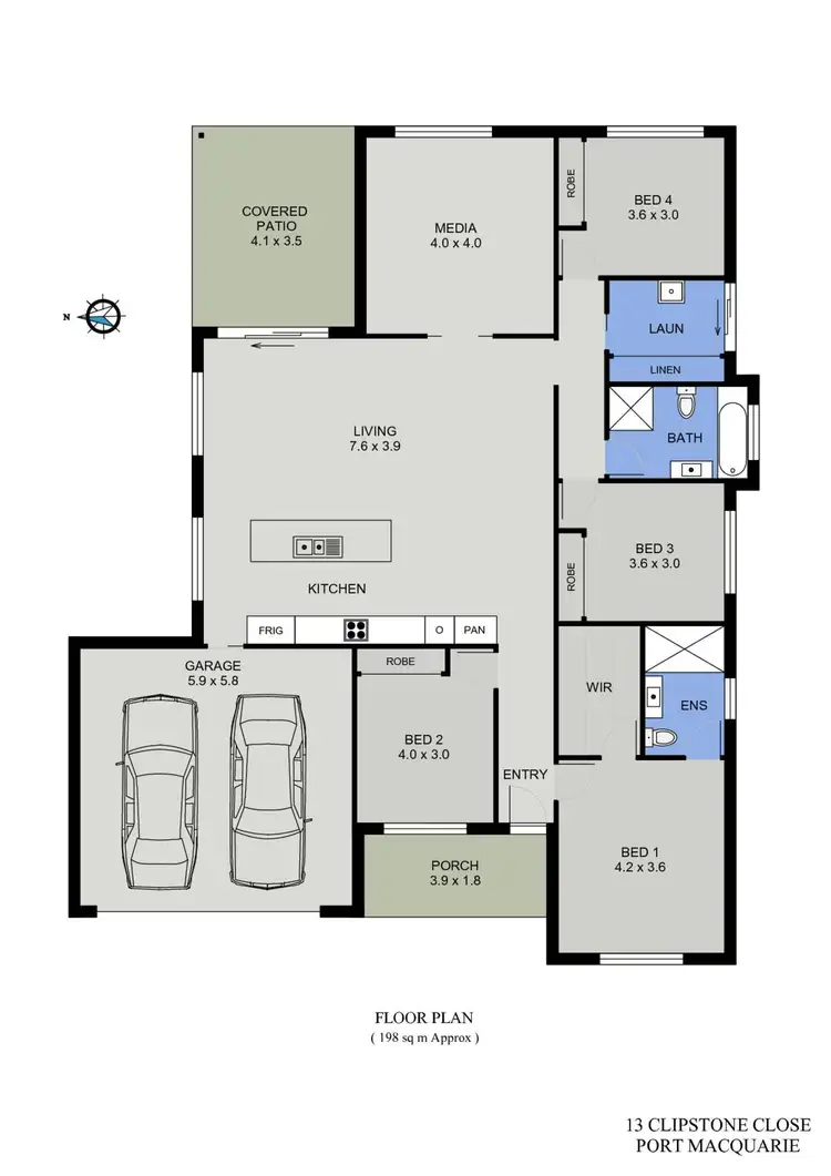 Floorplan of Homely house listing, 13 Clipstone Close, Port Macquarie NSW 2444