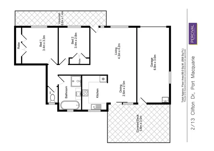 Floorplan of Homely villa listing, 2/13 Clifton Drive, Port Macquarie NSW 2444