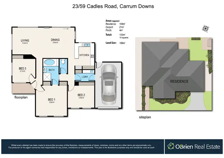 Floorplan of Homely unit listing, 23/59 Cadles Road, Carrum Downs VIC 3201