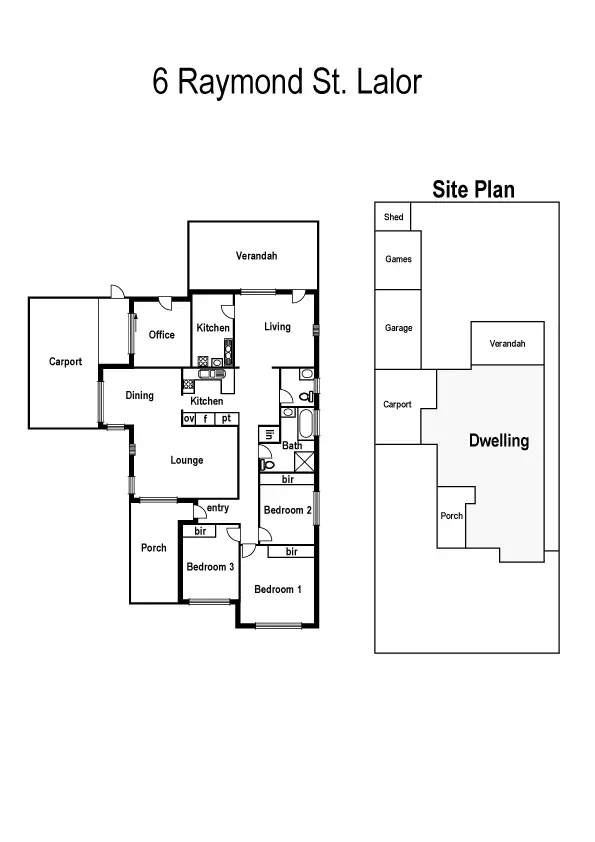Floorplan of Homely house listing, 6 Raymond Street, Lalor VIC 3075