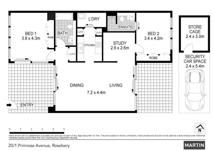 Floorplan of Homely apartment listing, 20/1 Primrose Avenue, Rosebery NSW 2018