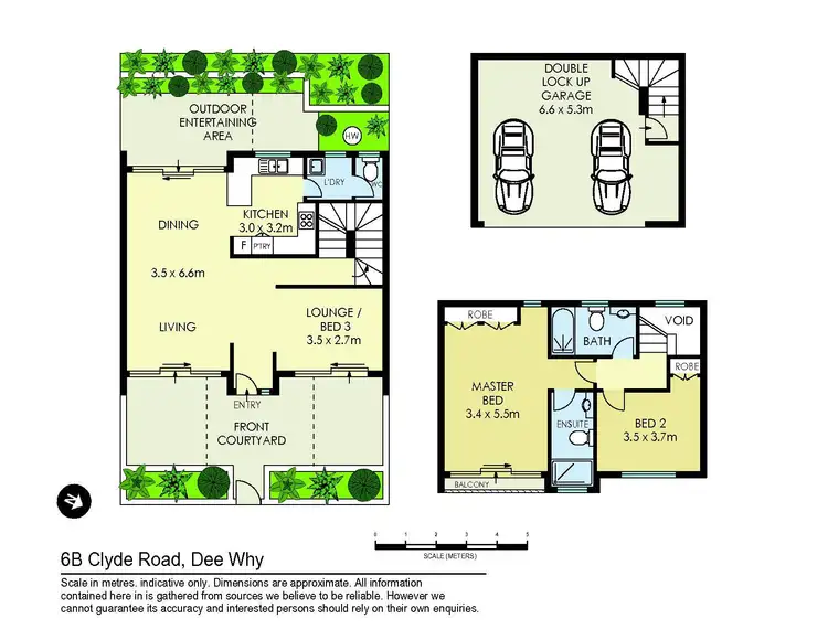 Floorplan of Homely townhouse listing, 6B Clyde Road, Dee Why NSW 2099