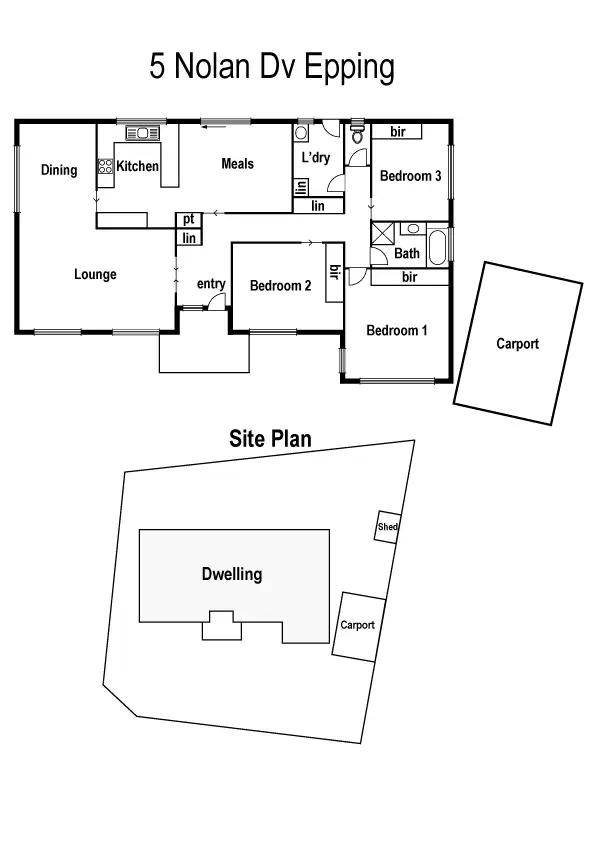 Floorplan of Homely house listing, 5 Nolan Drive, Epping VIC 3076