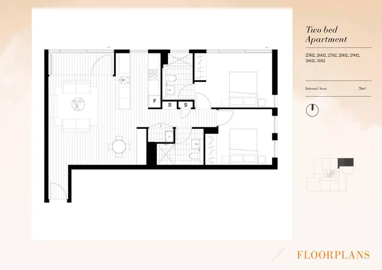 Floorplan of Homely apartment listing, 2402/6-16 Atchison Street, St Leonards NSW 2065