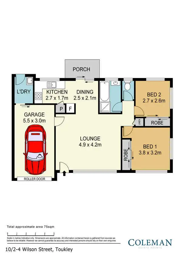 Floorplan of Homely unit listing, 10/2-4 Wilson Street, Toukley NSW 2263