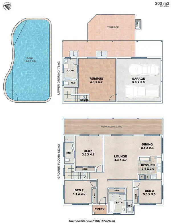 Floorplan of Homely house listing, 47 Amber Drive, Lennox Head NSW 2478