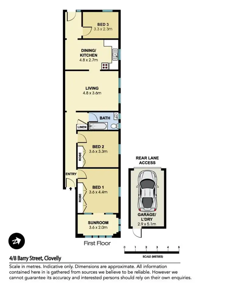 Floorplan of Homely unit listing, 4/8 Barry Street, Clovelly NSW 2031