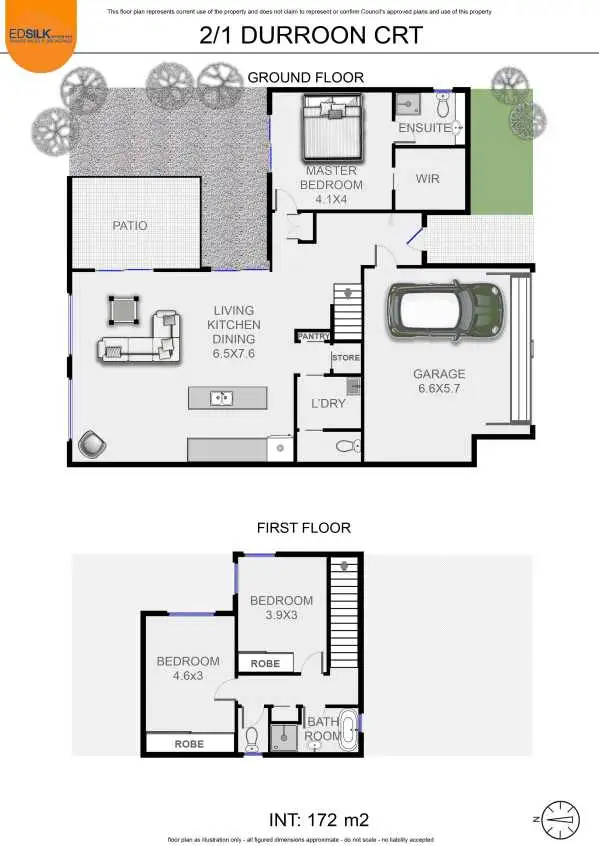 Floorplan of Homely townhouse listing, 2/1 Durroon Court, Ocean Shores NSW 2483