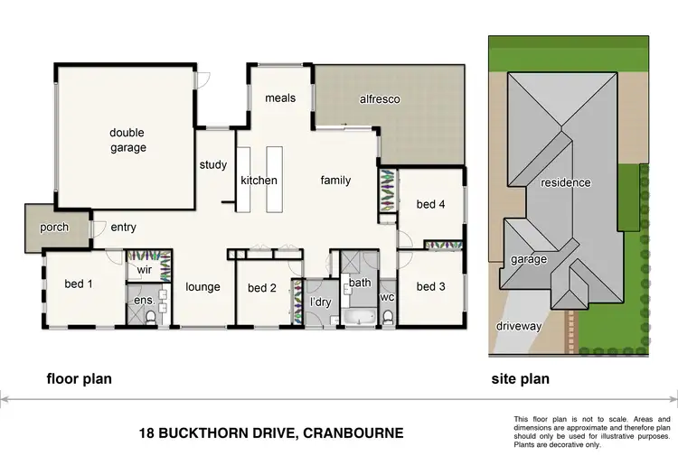 Floorplan of Homely house listing, 18 Buckthorn Drive, Cranbourne North VIC 3977