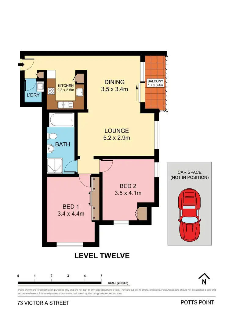 Floorplan of Homely apartment listing, 1206/73 Victoria Street, Potts Point NSW 2011