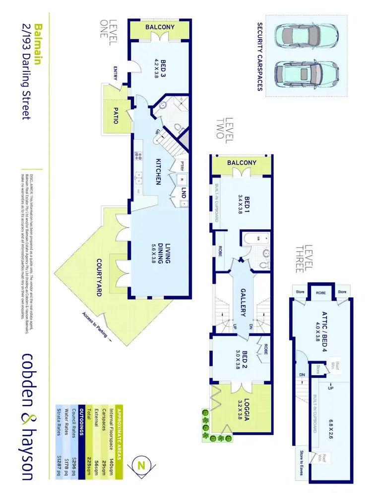 Floorplan of Homely townhouse listing, 2/193 Darling Street, Balmain NSW 2041