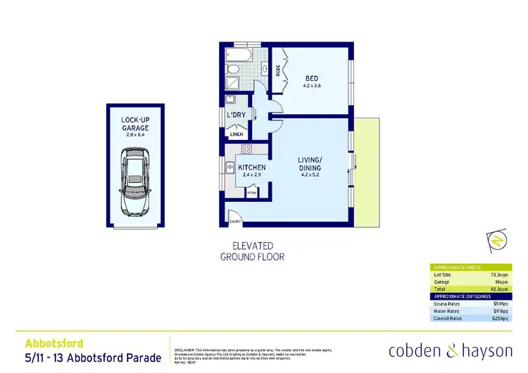 Floorplan of Homely apartment listing, 5/11-13 Abbotsford Parade, Abbotsford NSW 2046