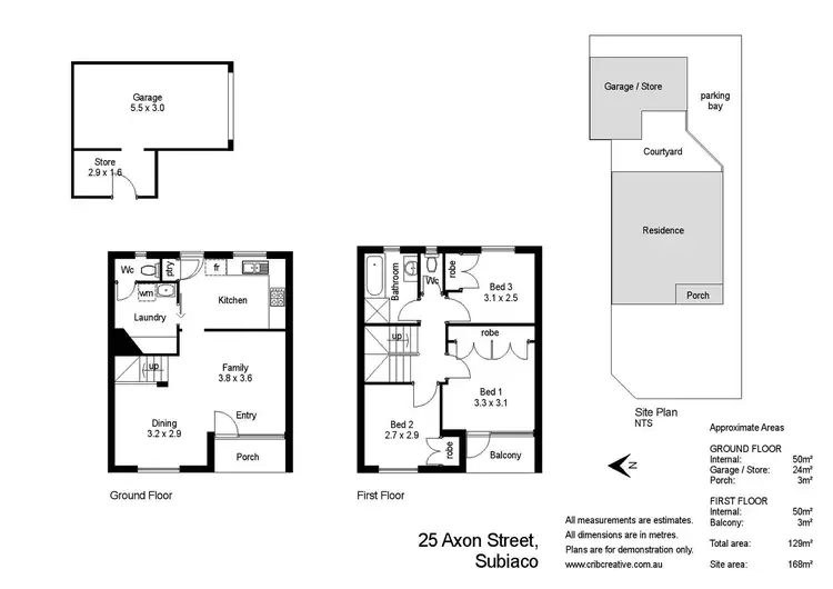 Floorplan of Homely townhouse listing, 25 Axon Street, Subiaco WA 6008