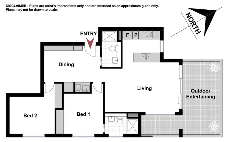 Floorplan of Homely apartment listing, 229/30 Philip Hodgins Street, Wright ACT 2611