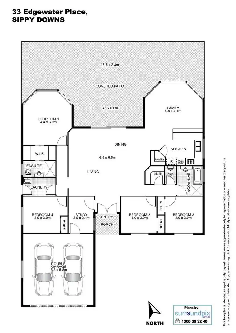 Floorplan of Homely house listing, 33 Edgewater Place, Sippy Downs QLD 4556