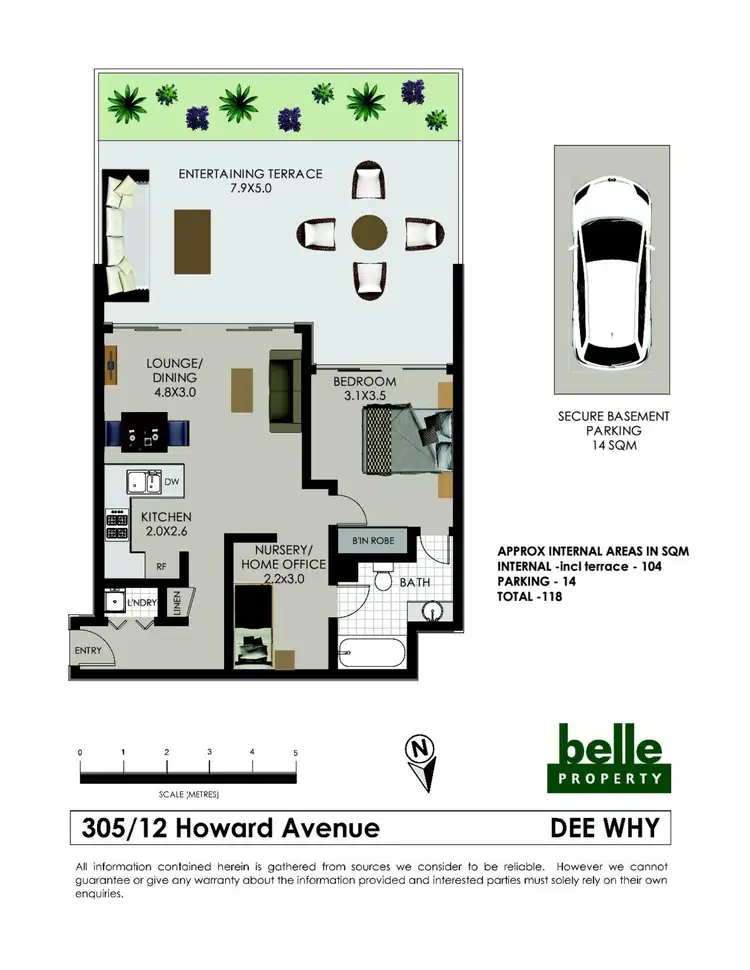 Floorplan of Homely apartment listing, 305/12 Howard Avenue, Dee Why NSW 2099