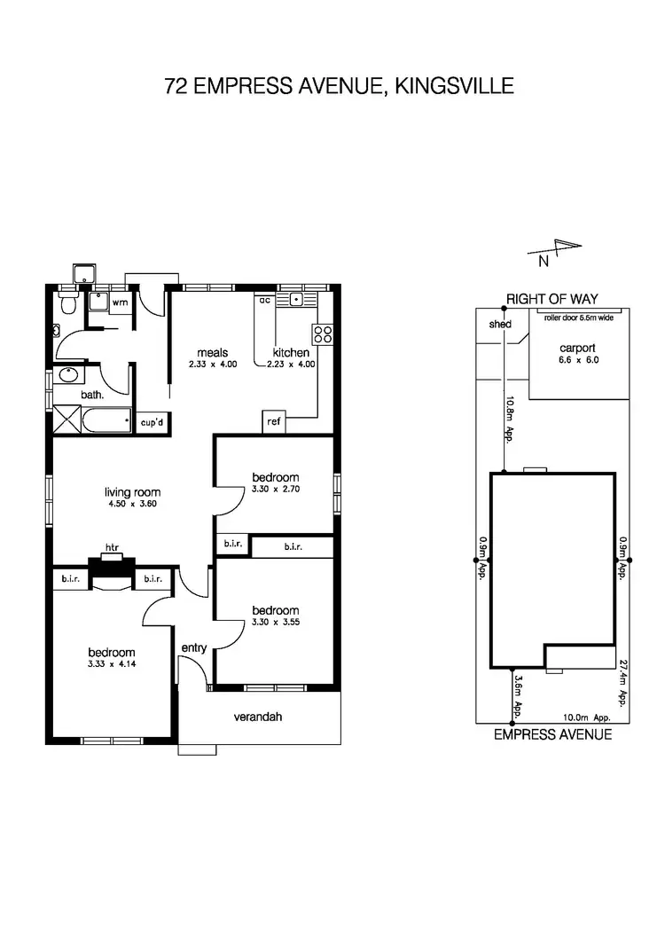 Floorplan of Homely house listing, 72 Empress Avenue, Kingsville VIC 3012