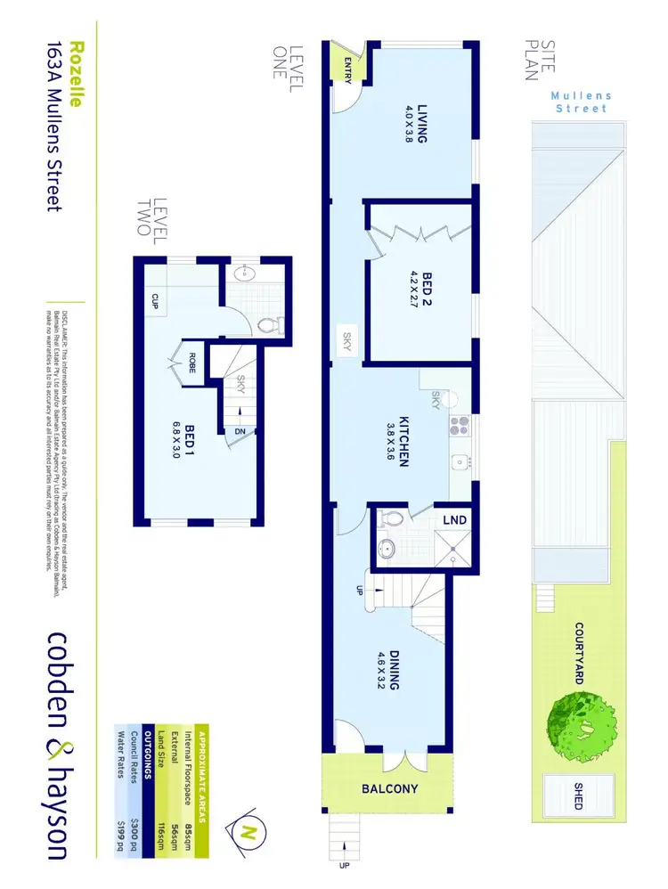 Floorplan of Homely house listing, 163a Mullens Street, Balmain NSW 2041