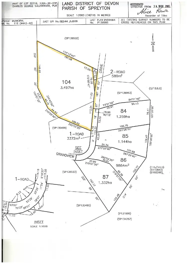 Floorplan of Homely land listing, 229 Grandview Drive, South Spreyton TAS 7310