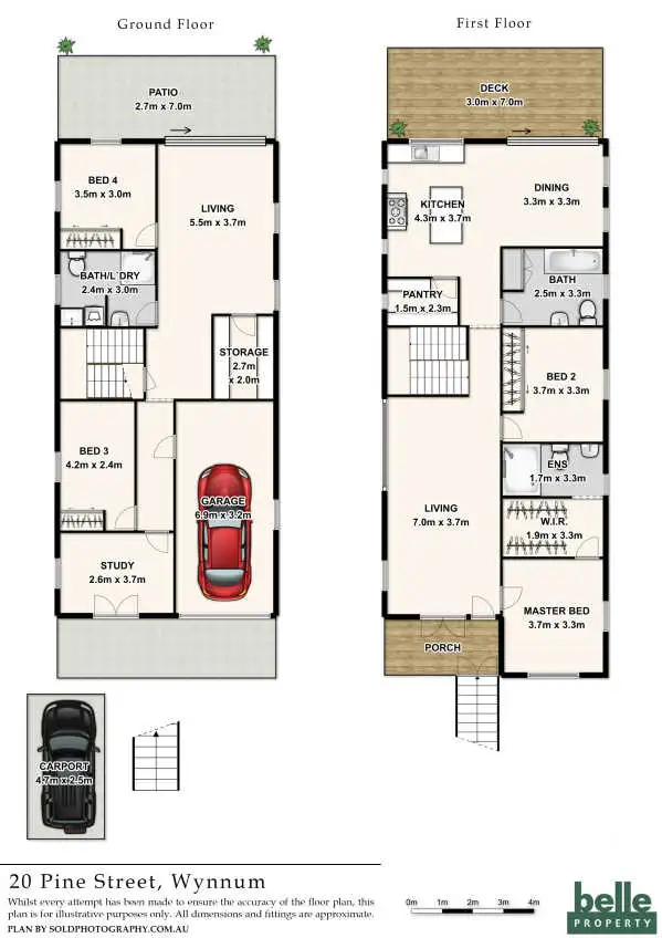 Floorplan of Homely house listing, 20 Pine Street, Wynnum QLD 4178