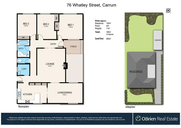 Floorplan of Homely house listing, 76 Whatley Street, Carrum VIC 3197