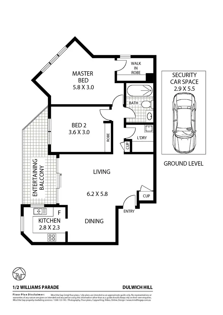 Floorplan of Homely apartment listing, 1/2 Williams Parade, Dulwich Hill NSW 2203