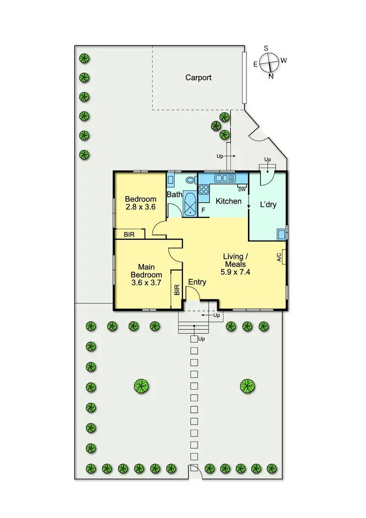 Floorplan of Homely unit listing, 1/74 Whitelaw Street, Reservoir VIC 3073