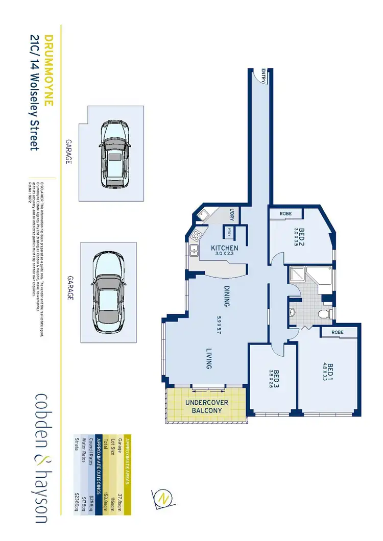 Floorplan of Homely apartment listing, 21C/14 Wolseley Street, Drummoyne NSW 2047