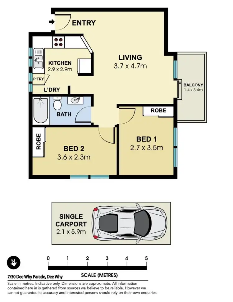 Floorplan of Homely apartment listing, 7/30-32 Dee Why Parade, Dee Why NSW 2099