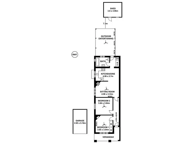 Floorplan of Homely house listing, 25 Waterhouse Road, South Plympton SA 5038