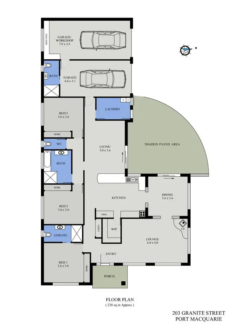 Floorplan of Homely house listing, 203 Granite Street, Port Macquarie NSW 2444