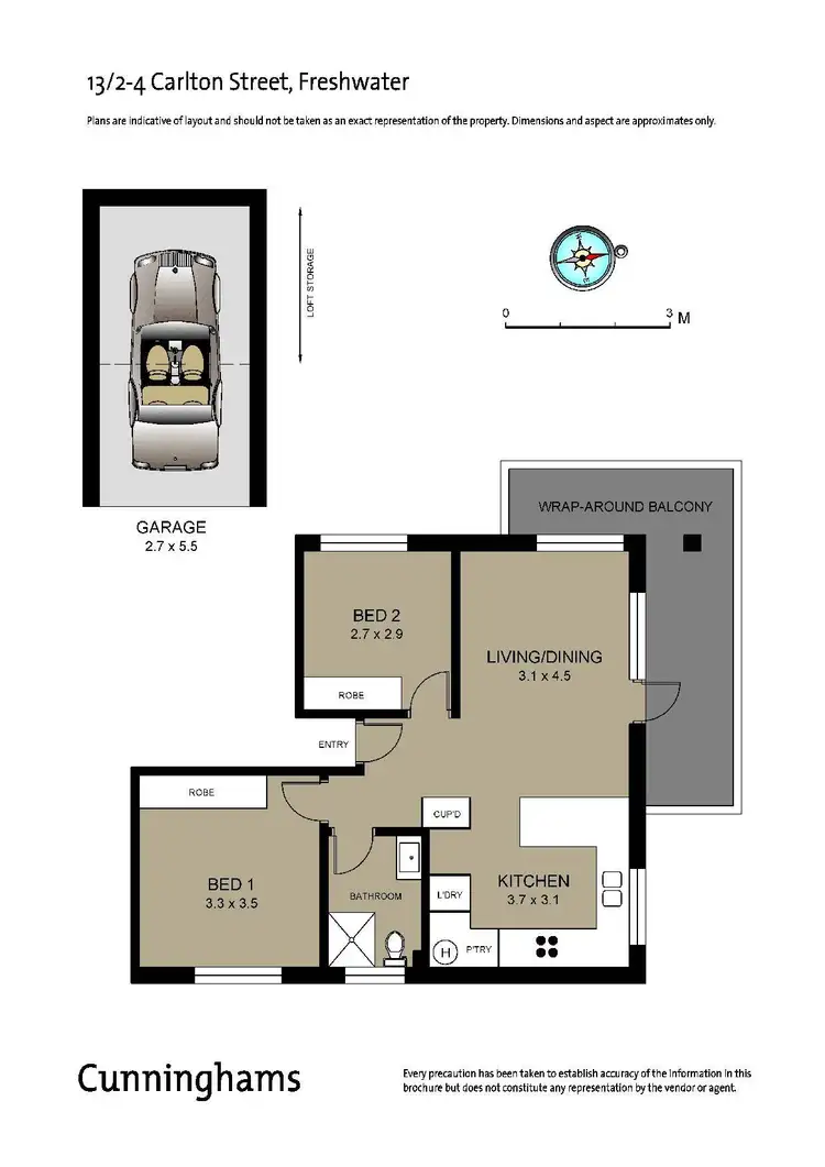 Floorplan of Homely unit listing, 13/2 Carlton Street, Freshwater NSW 2096