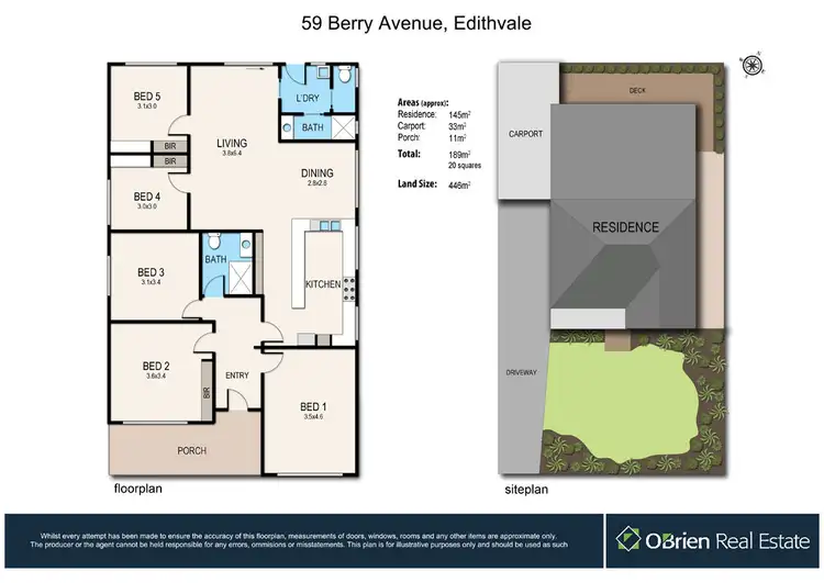 Floorplan of Homely house listing, 59 Berry Avenue, Edithvale VIC 3196