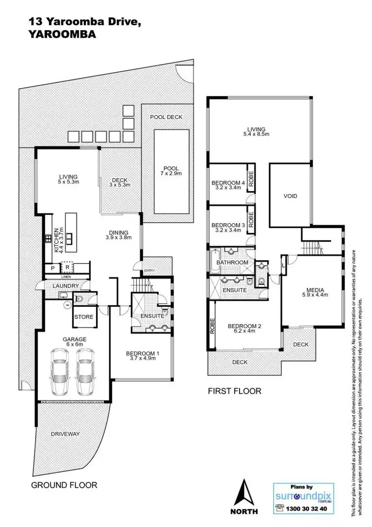 Floorplan of Homely house listing, 13 Yaroomba Drive, Yaroomba QLD 4573