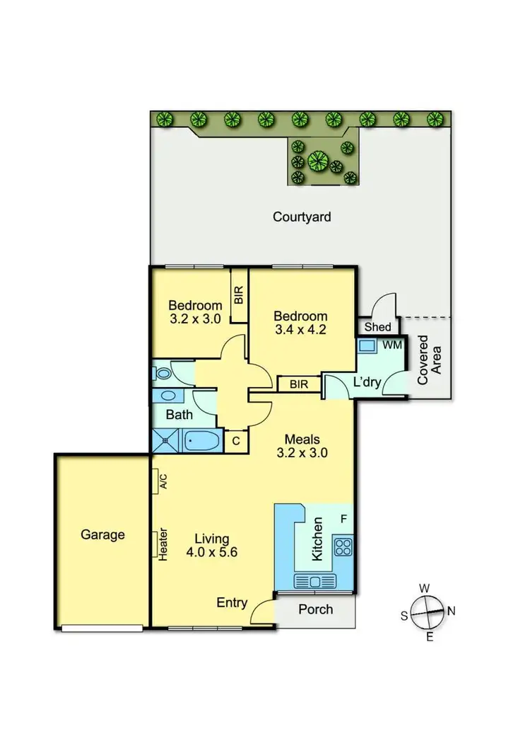 Floorplan of Homely unit listing, 2/72 Bruce Street, Preston VIC 3072