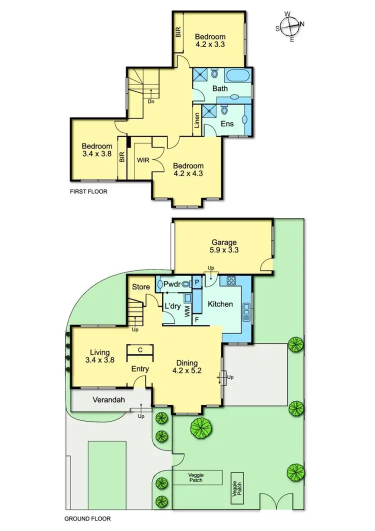 Floorplan of Homely unit listing, 1/33 Grange Road, Fairfield VIC 3078