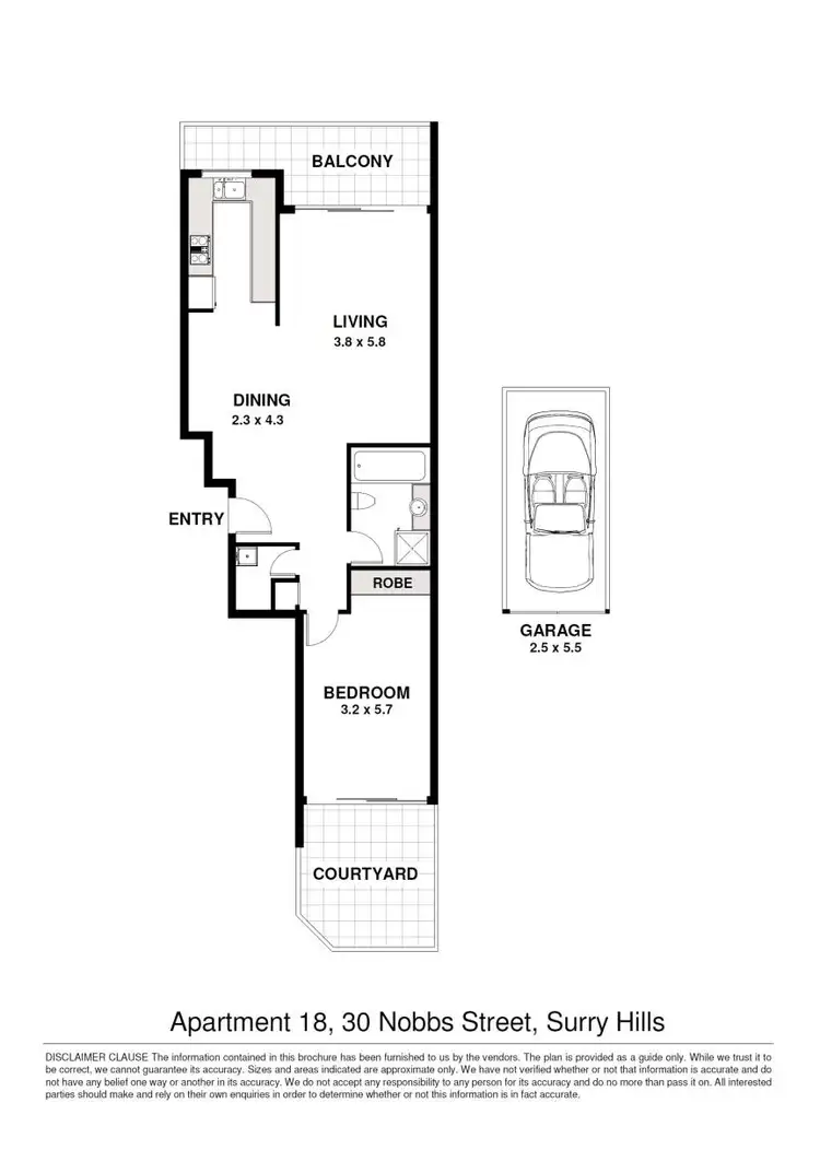 Floorplan of Homely apartment listing, 18/30 Nobbs Street, Surry Hills NSW 2010