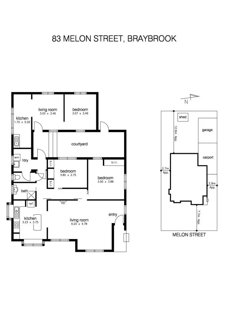 Floorplan of Homely house listing, 83 Melon Street, Braybrook VIC 3019