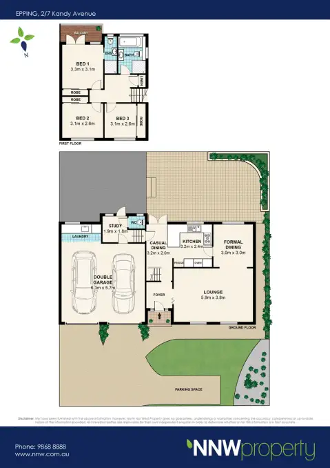 Floorplan of Homely semi-detached listing, 2/7 Kandy Avenue, Epping NSW 2121