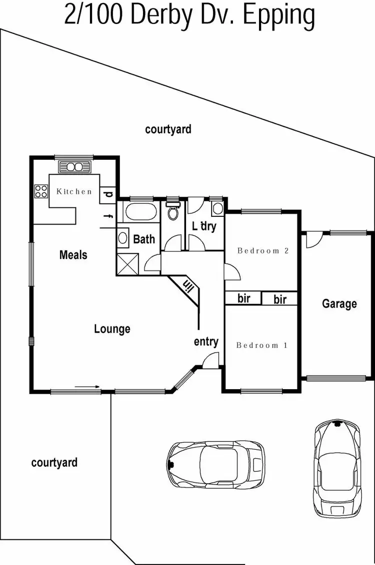 Floorplan of Homely unit listing, 2/100 Derby Drive, Epping VIC 3076