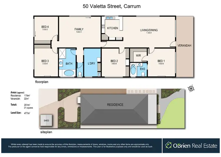 Floorplan of Homely house listing, 50 Valetta Street, Carrum VIC 3197