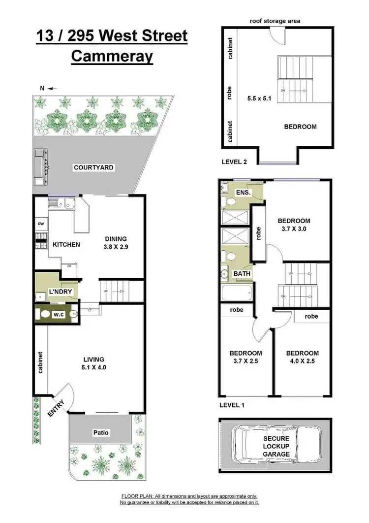 Floorplan of Homely townhouse listing, 13/295 West Street, Cammeray NSW 2062