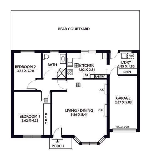 Floorplan of Homely unit listing, 2/9 High Street, Unley Park SA 5061