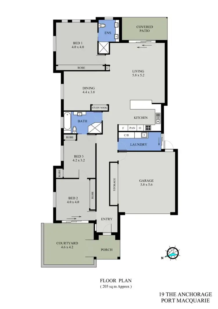 Floorplan of Homely house listing, 19 The Anchorage, Port Macquarie NSW 2444