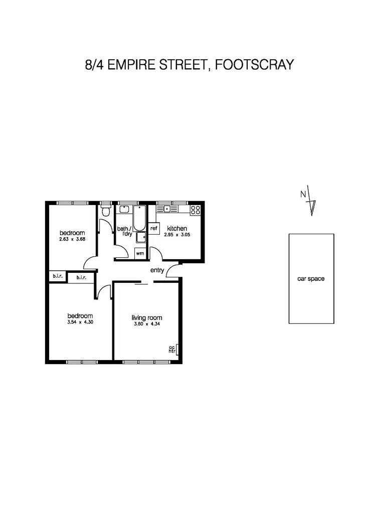 Floorplan of Homely apartment listing, 8/4 Empire Street, Footscray VIC 3011