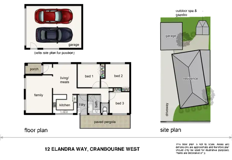 Floorplan of Homely house listing, 12 Elandra Way, Cranbourne West VIC 3977