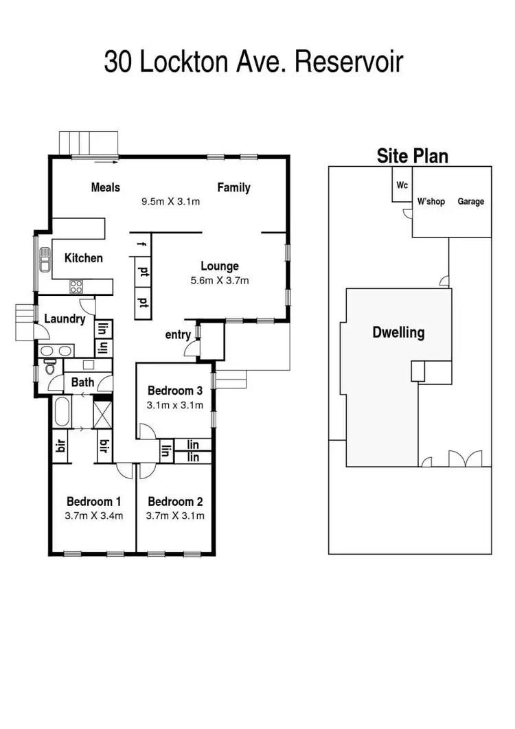 Floorplan of Homely house listing, 30 Lockton Avenue, Reservoir VIC 3073
